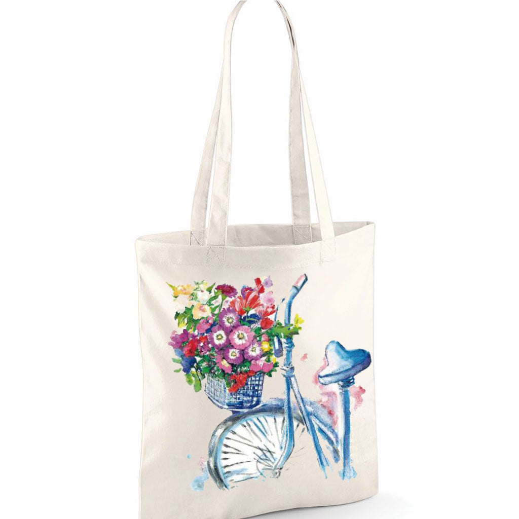 Bolsa - Bicicleta con flores.