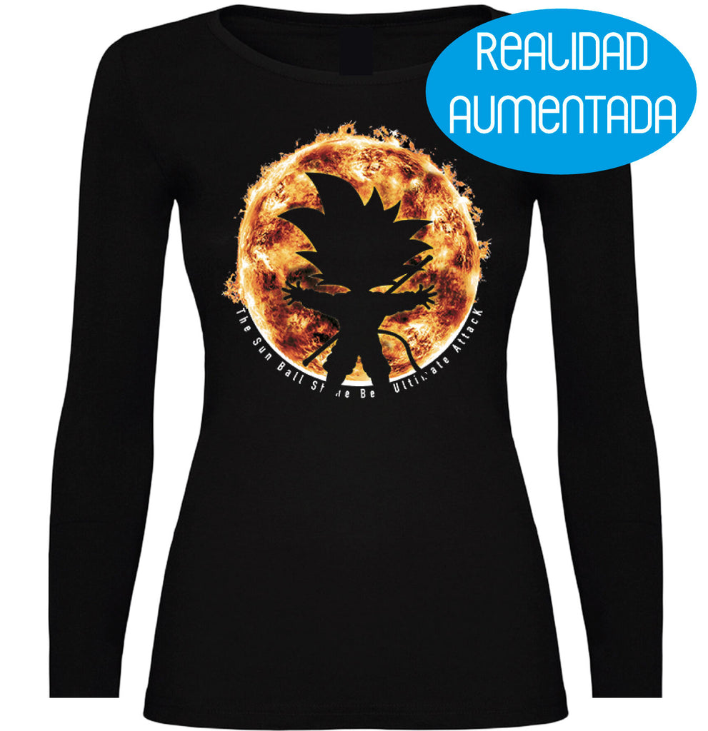 Camiseta mujer manga larga - Draco Realidad Aumentada.