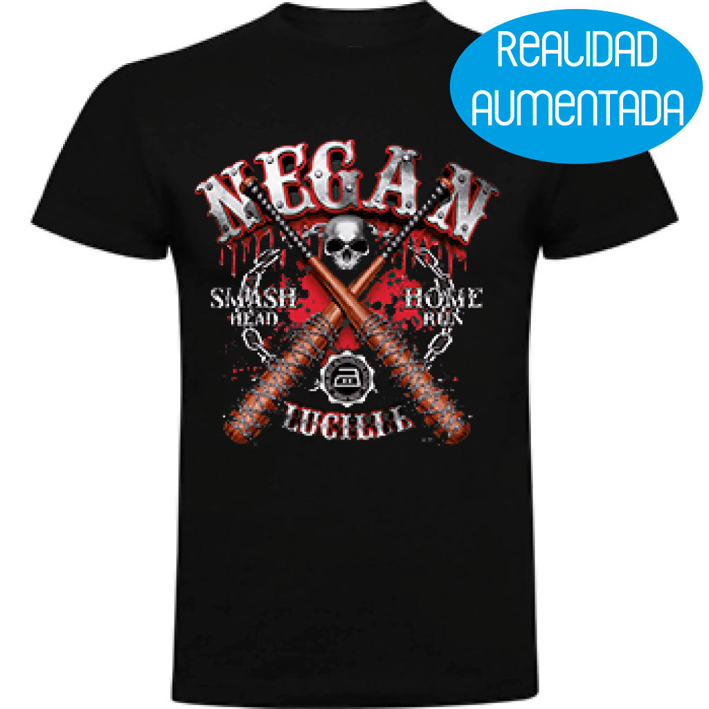 Camiseta hombre manga corta - Negan Realidad Aumentada.