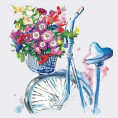Bicicleta con flores.