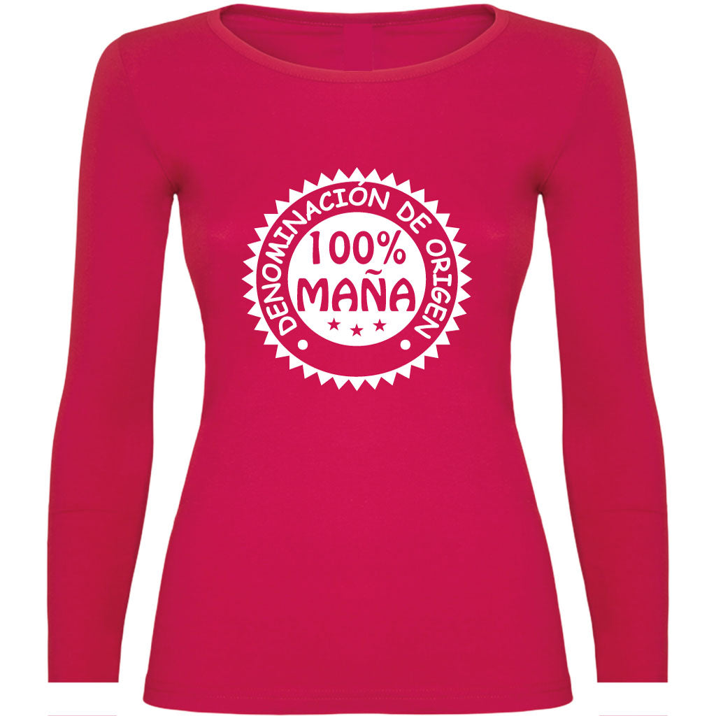Camiseta mujer manga larga - 100% Maña.
