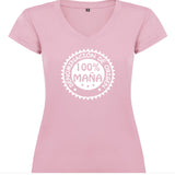 Camiseta mujer cuello pico - 100% Maña.