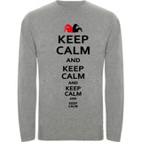 Camiseta manga larga chico - Keep calm and keep calm