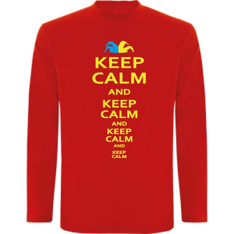 Camiseta manga larga chico - Keep calm and keep calm