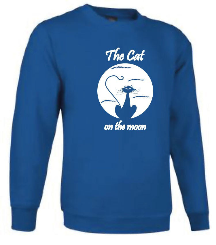 Sudadera sin capucha - The cat on the moon