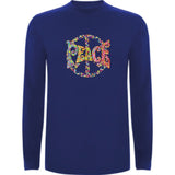 Camiseta manga larga chico - Peace flores