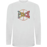 Camiseta manga larga chico - Peace flores