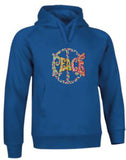 Sudadera con capucha - Peace flores