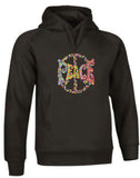 Sudadera con capucha - Peace flores