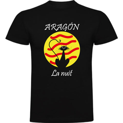Camiseta hombre manga corta - Aragón la nuit.
