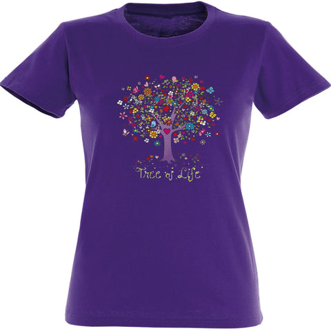 Camiseta mujer cuello redondo - Árbol de la vida.