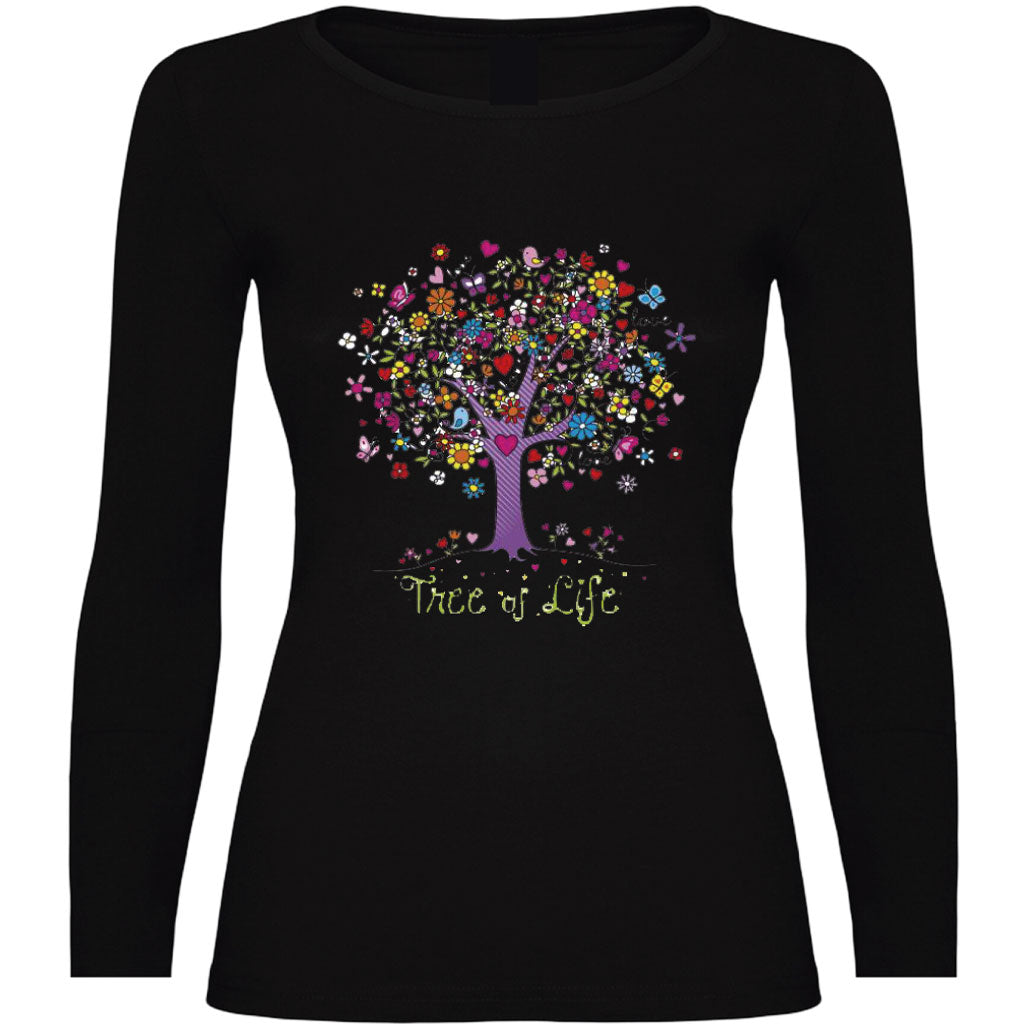 Camiseta mujer manga larga - Árbol de la vida.