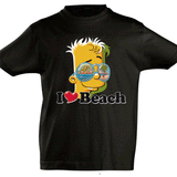 Camiseta manga corta niño - Bart playa.