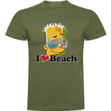 Camiseta hombre manga corta - Bart playa.