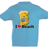 Camiseta manga corta niño - Bart playa.