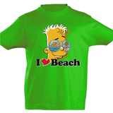 Camiseta manga corta niño - Bart playa.