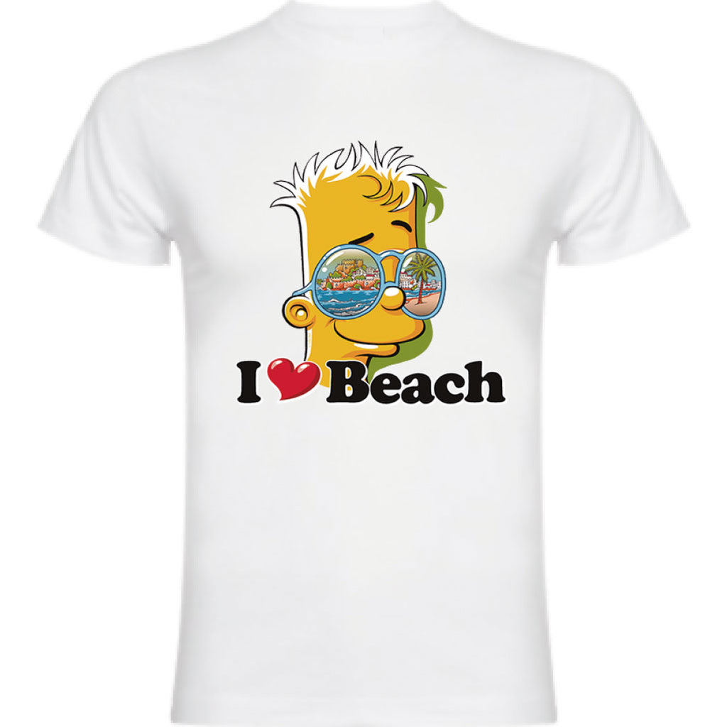 Camiseta hombre manga corta - Bart playa.