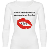 Camiseta mujer manga larga - Besos.