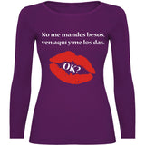 Camiseta mujer manga larga - Besos.