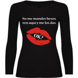 Camiseta mujer manga larga - Besos.