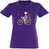Camiseta mujer cuello redondo - Bicicleta mariposas.