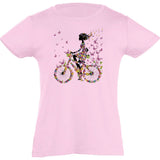 Camiseta manga corta niña - Bicicleta mariposas.