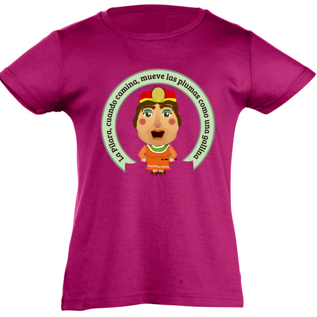 Camiseta manga corta niña - Cabezudo La Pilara.