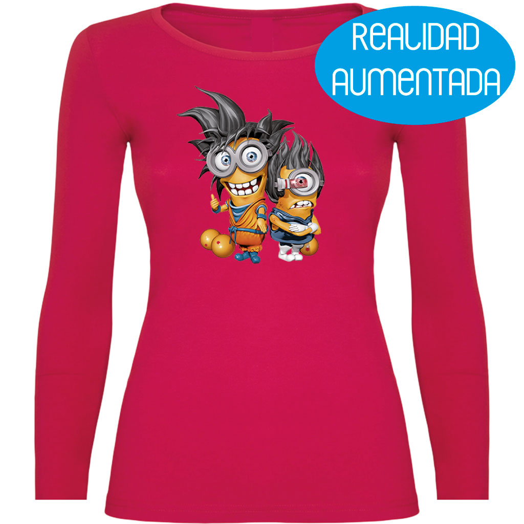 Camiseta mujer manga larga - Bolas Realidad Aumentada.