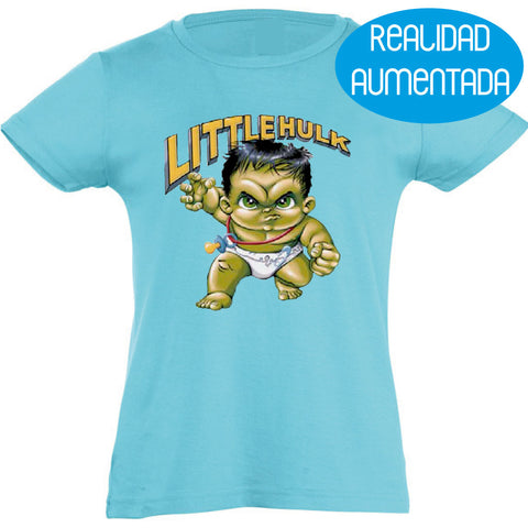 Camiseta manga corta niña - Little Hulk Realidad Aumentada