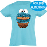 Camiseta manga corta niña - Monstruo Galletas Realidad Aumentada