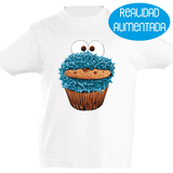 Camiseta manga corta niño -Monstruo Galletas Realidad Aumentada.