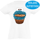 Camiseta manga corta niña - Monstruo Galletas Realidad Aumentada