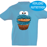 Camiseta manga corta niño -Monstruo Galletas Realidad Aumentada.