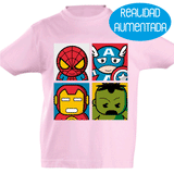 Camiseta manga corta niño - Super Héroes Infantiles Realidad Aumentada.