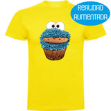 Camiseta hombre manga corta - Monstruo Galletas Realidad Aumentada.