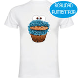 Camiseta hombre manga corta - Monstruo Galletas Realidad Aumentada.