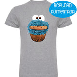 Camiseta hombre manga corta - Monstruo Galletas Realidad Aumentada.