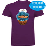 Camiseta hombre manga corta - Monstruo Galletas Realidad Aumentada.