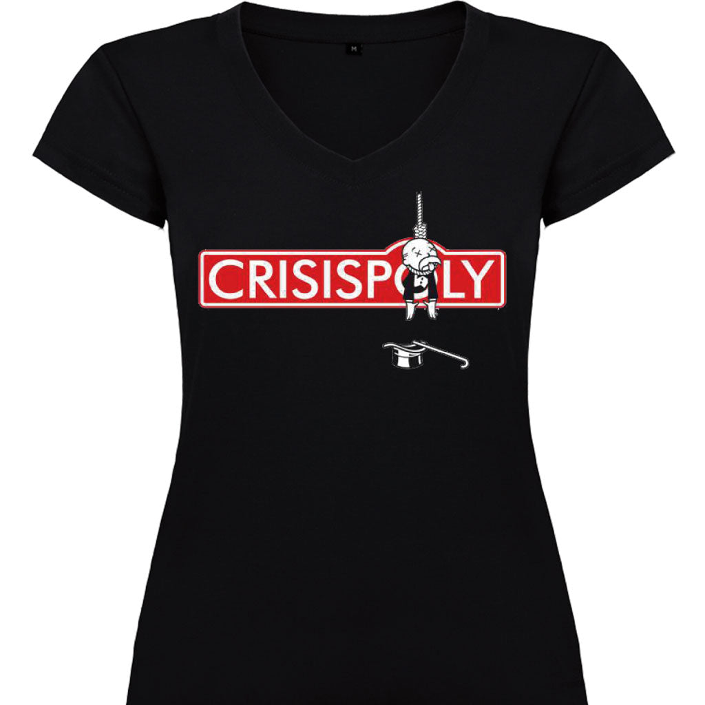 Camiseta mujer cuello pico - Crisispoly.