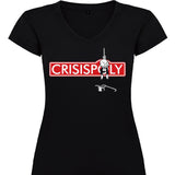 Camiseta mujer cuello pico - Crisispoly.