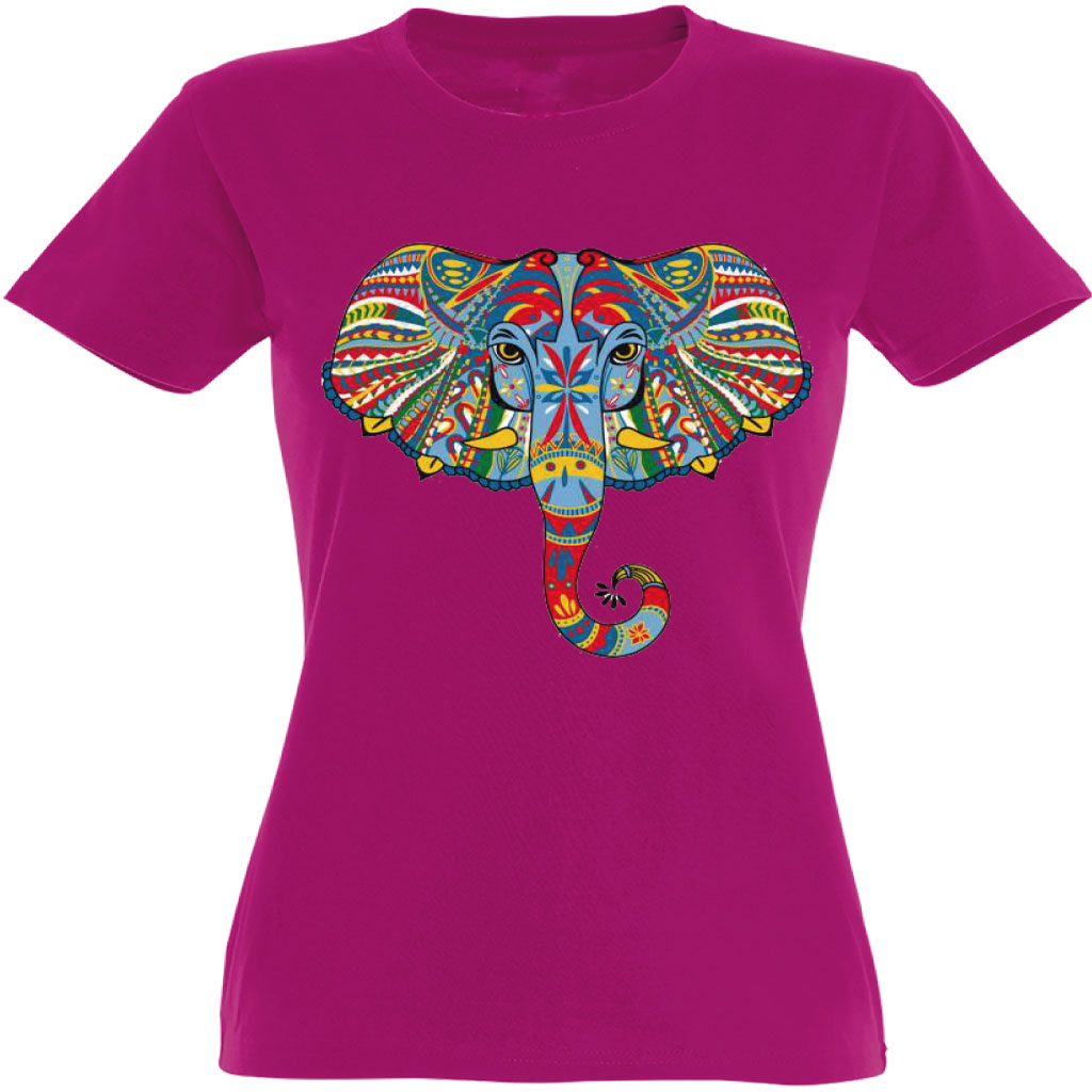 Camiseta mujer cuello redondo - Elefante.