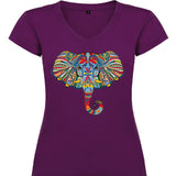 Camiseta mujer cuello pico - Elefante.