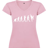 Camiseta mujer cuello pico - Evolución baturro.