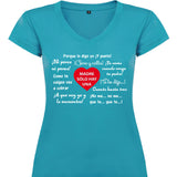 Camiseta mujer cuello pico - Frases de madre.