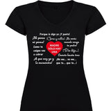 Camiseta mujer cuello pico - Frases de madre.