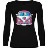 Camiseta mujer manga larga - Furgoneta hippie.