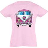 Camiseta manga corta niña - Furgoneta hippie.