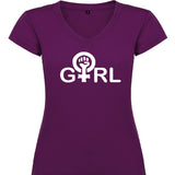 Camiseta mujer cuello pico - Girl
