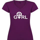 Camiseta mujer cuello pico - Girl