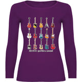 Camiseta mujer manga larga - Guitarras.